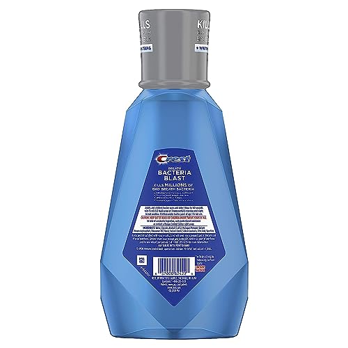 Crest Pro-Health Advanced Mouthwash, Alcohol Free, Multi-Protection, Fresh Mint, 1 L (33.8 fl oz), Pack of 2, Crest Mouthwash, Mouthwash Alcohol Free, Flouride Mouthwash