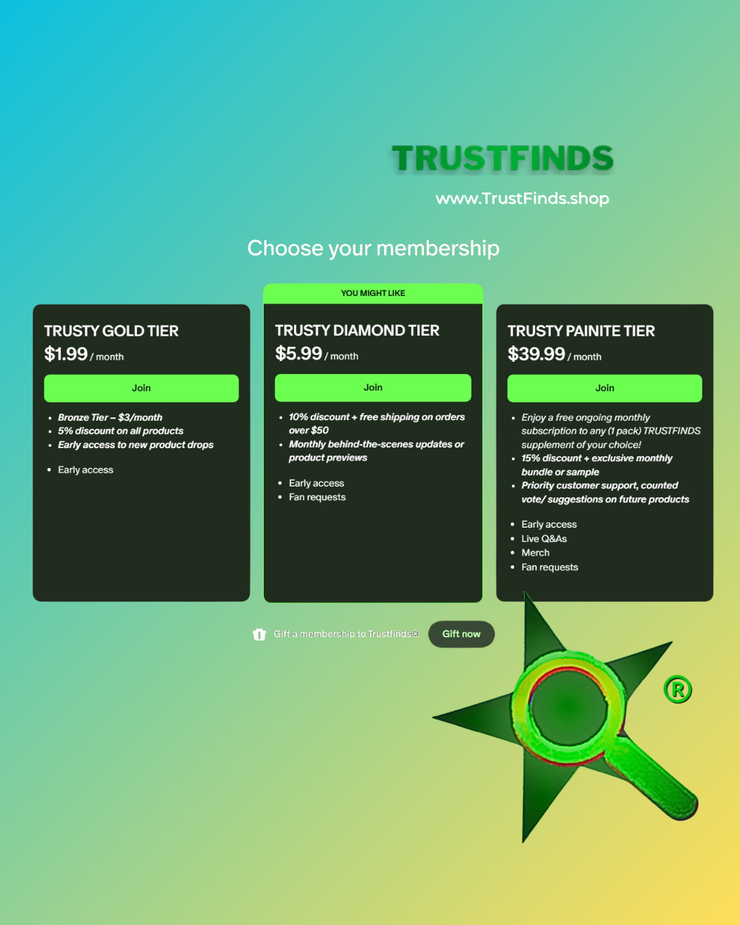 TRUSTY DIAMOND TIER MEMBERSHIP