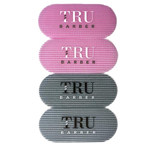 TRU BARBER HAIR GRIPPERS ® 2 COLORS BUNDLE PACK 4 PCS for Men and Women - Salon and Barber, Hair Clips for Styling, Hair holder Grips (Blue/Grey)