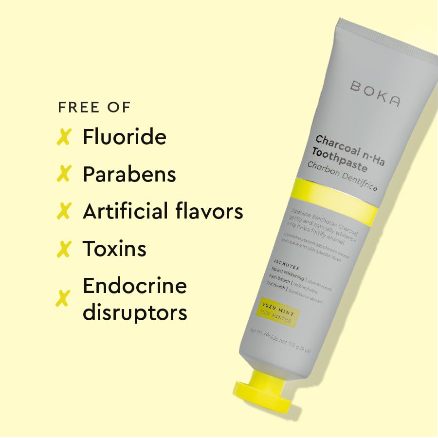 Boka Fluoride Free Toothpaste Nano Hydroxyapatite, Helps Remineralize, Appropriate for Sensitive Teeth, Whitening - for Adult, Kids Oral Care - Ela Mint Flavor, 4 Fl Oz 1Pk US Manufactured