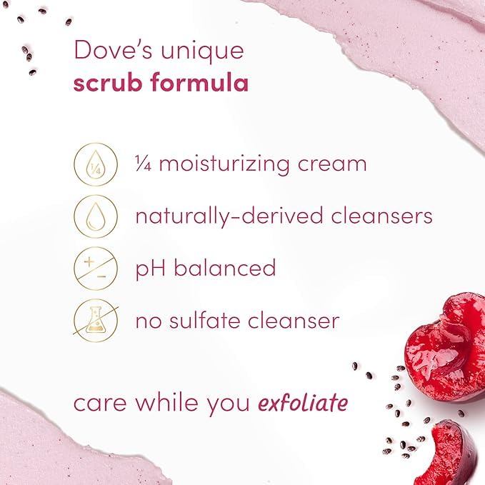 Dove Brown Sugar and Coconut Butter Body Scrub Exfoliates and Deeply Nourishes for Smooth, Radiant Skin 15 oz