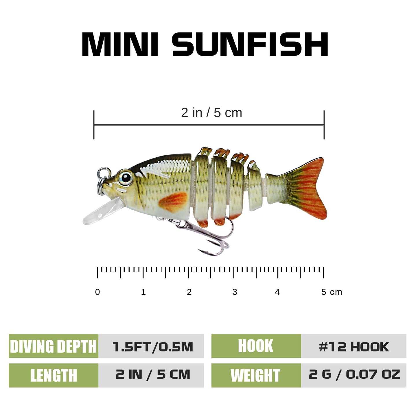 TRUSCEND Fishing Lures for Freshwater and Saltwater, Lifelike Swimbait for Bass Trout Crappie, Top Water Fishing Lure, Amazing Fishing Gifts for Men, Must-Have for Family Fishing Gear