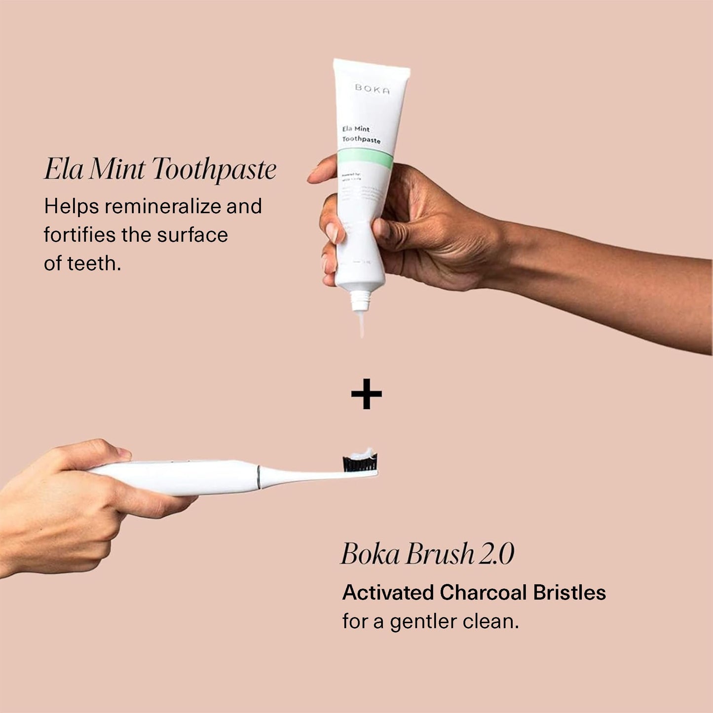 Boka Fluoride Free Toothpaste Nano Hydroxyapatite, Helps Remineralize, Appropriate for Sensitive Teeth, Whitening - for Adult, Kids Oral Care - Ela Mint Flavor, 4 Fl Oz 1Pk US Manufactured
