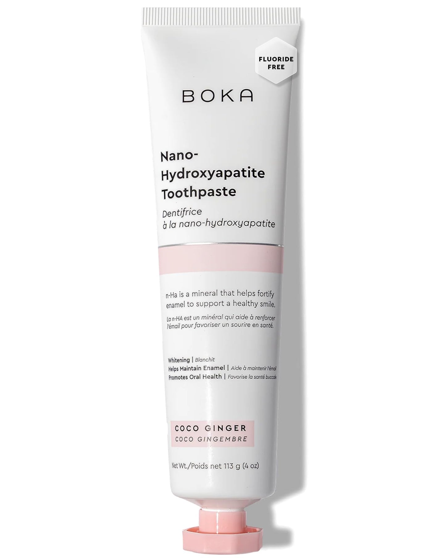 Boka Fluoride Free Toothpaste Nano Hydroxyapatite, Helps Remineralize, Appropriate for Sensitive Teeth, Whitening - for Adult, Kids Oral Care - Ela Mint Flavor, 4 Fl Oz 1Pk US Manufactured