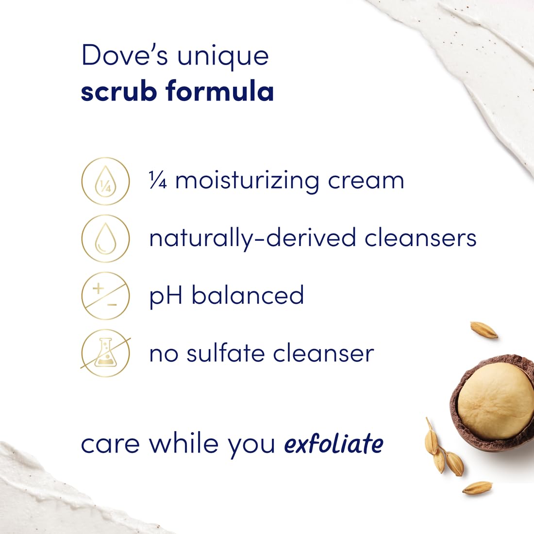 Dove Brown Sugar and Coconut Butter Body Scrub Exfoliates and Deeply Nourishes for Smooth, Radiant Skin 15 oz