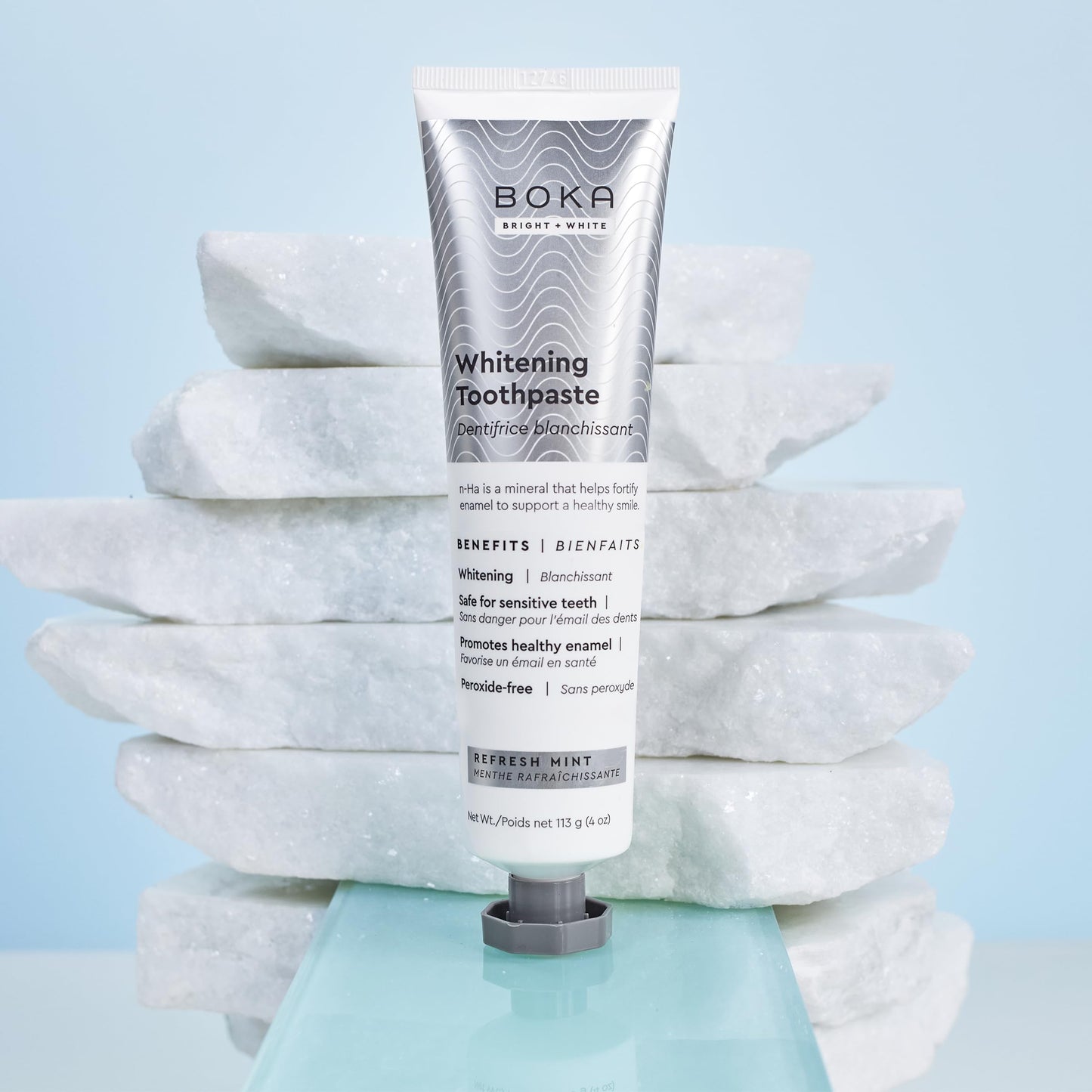 Boka Fluoride Free Toothpaste Nano Hydroxyapatite, Helps Remineralize, Appropriate for Sensitive Teeth, Whitening - for Adult, Kids Oral Care - Ela Mint Flavor, 4 Fl Oz 1Pk US Manufactured