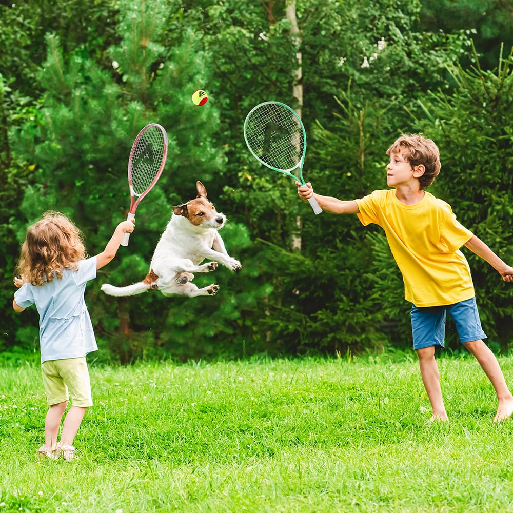 AMA SPORT Kids Tennis Racket for Junior Toddlers Starter Kit 17-25" Tennis Racquet for Girls and Boys with 420D Nylon Shoulder Strap Bag