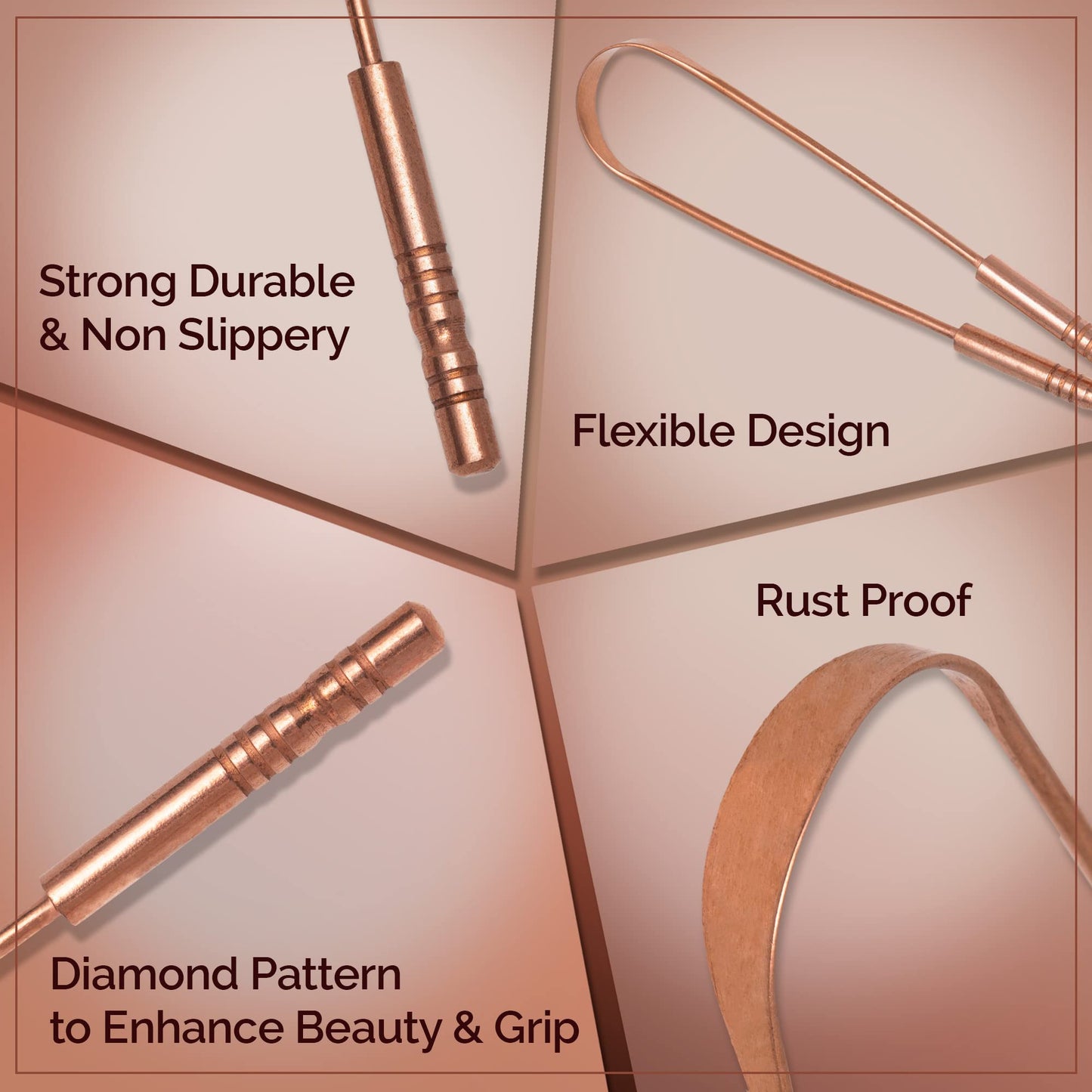 MasterMedi Tongue Scraper for Adults with Multicolor Travel Cases (2 Pack), 100% Stainless Steel, Reduce Bad Breath, Tongue Scrubber, Easy to Use, Tongue Cleaner for Oral Care & Hygiene