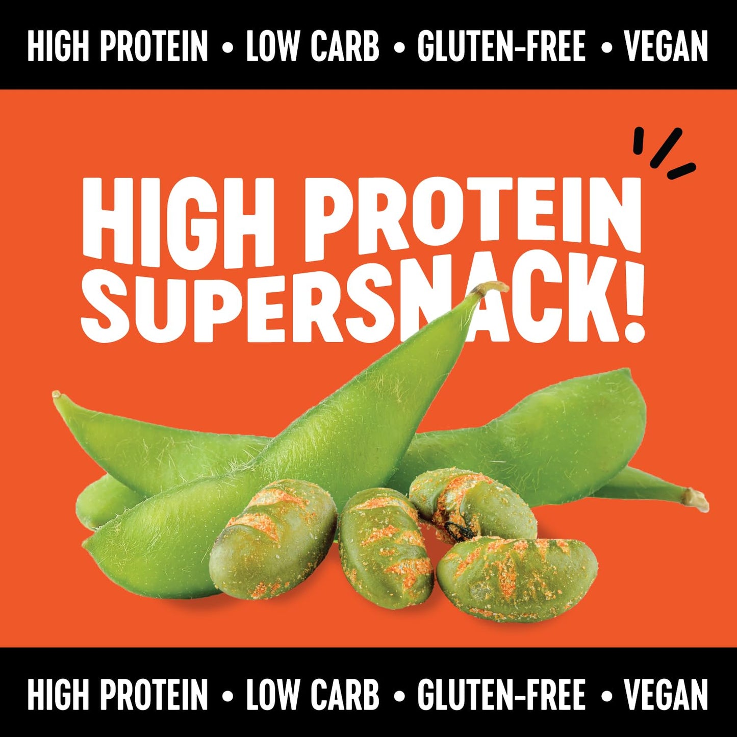The Only Bean Crunchy Dry Roasted Edamame Snacks (Sea Salt), Keto Snack Food, High Protein (11g) Healthy Snacks, Low Carb Gluten Free Office Vegan Food 100 Calorie Snack Pack, 0.9oz 10 Pack