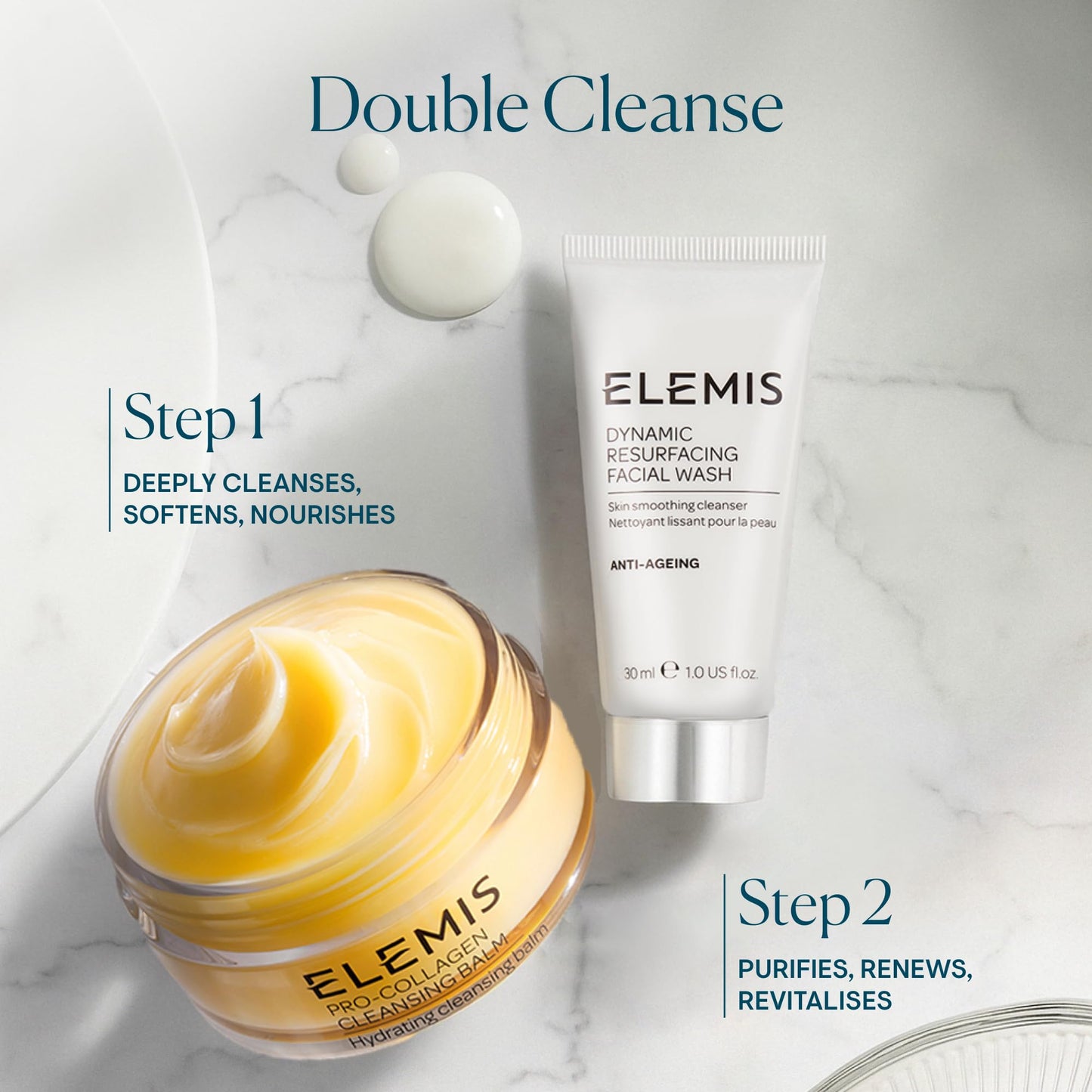 ELEMIS Dynamic Resurfacing Facial Wash, Anti-Aging Exfoliating Face Wash and Enzyme Gel Cleanser for All Skin Types