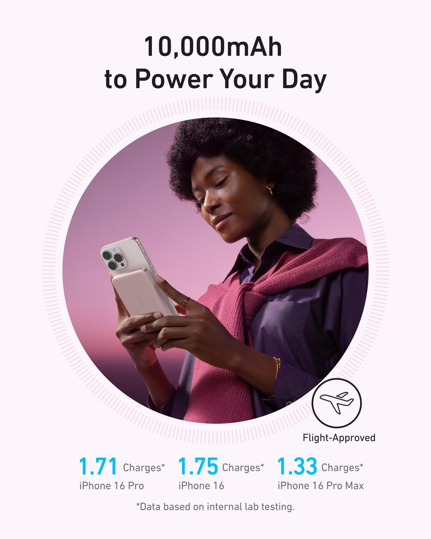 Anker MagGo Power Bank, Ultra-Slim 10,000mAh Magnetic Battery Pack, Qi2 Certified 15W Ultra-Fast MagSafe Compatible Portable Charger, Ergonomic Design, for iPhone16/15/14/13/12 Series Only