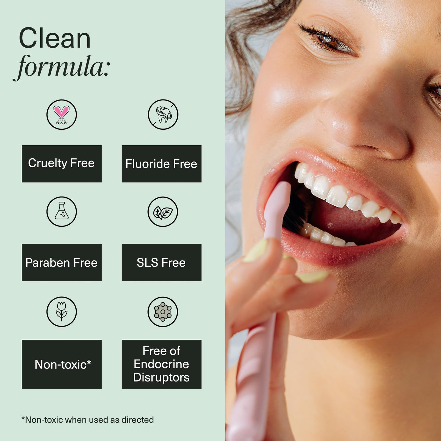 Boka Fluoride Free Toothpaste Nano Hydroxyapatite, Helps Remineralize, Appropriate for Sensitive Teeth, Whitening - for Adult, Kids Oral Care - Ela Mint Flavor, 4 Fl Oz 1Pk US Manufactured