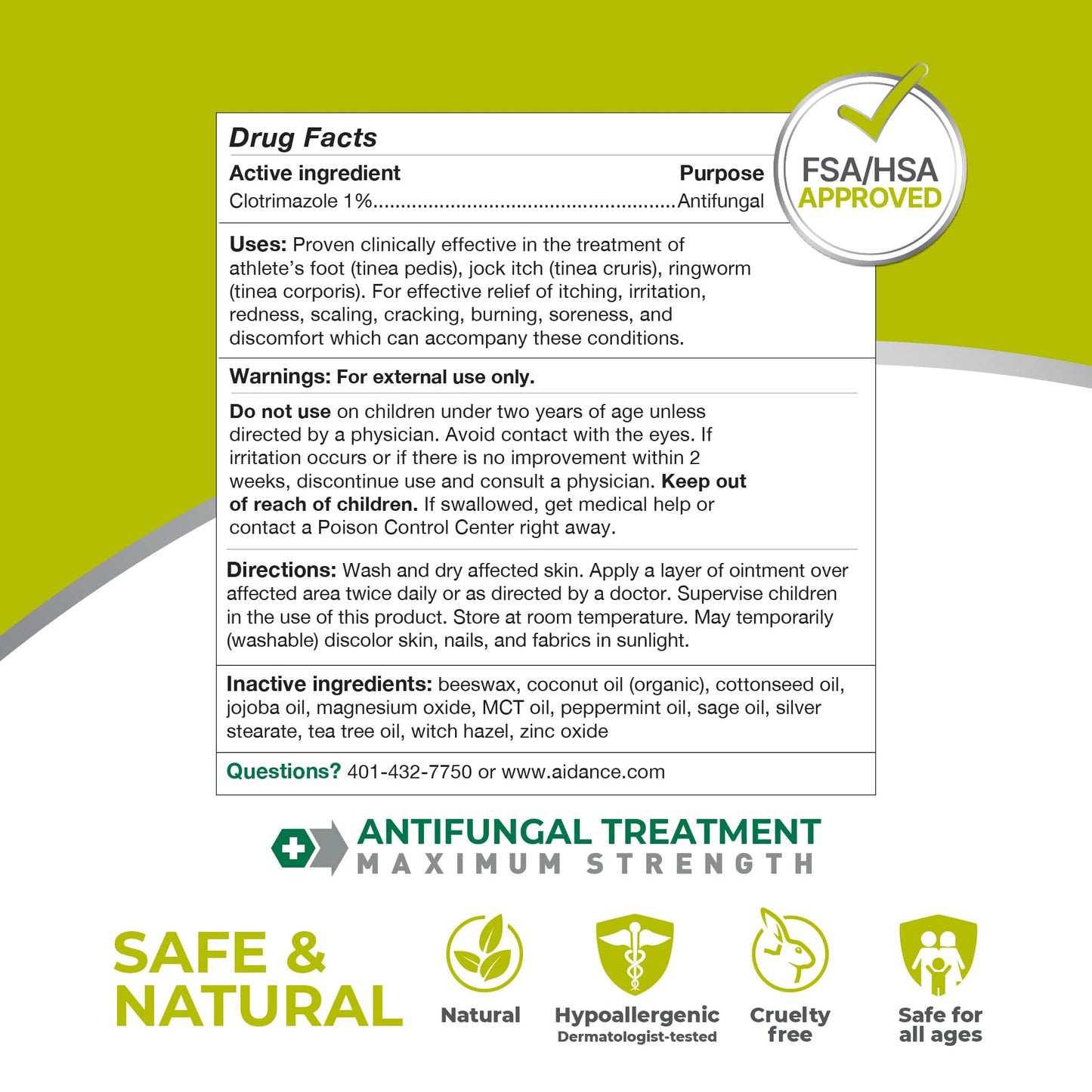 terrasil Clotrimazole Antifungal Cream, Relief for Fungal Yeast Infections, Jock Itch, Athletes Foot, Ringworm for Men & Women, Clinically Proven Treatment of Skin Fungus. Packaging May Vary (0.5oz)