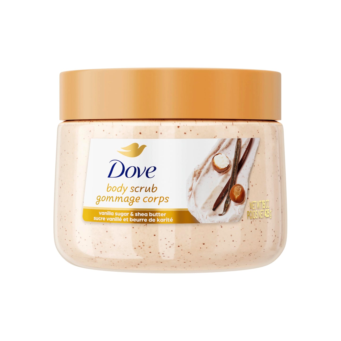 Dove Brown Sugar and Coconut Butter Body Scrub Exfoliates and Deeply Nourishes for Smooth, Radiant Skin 15 oz