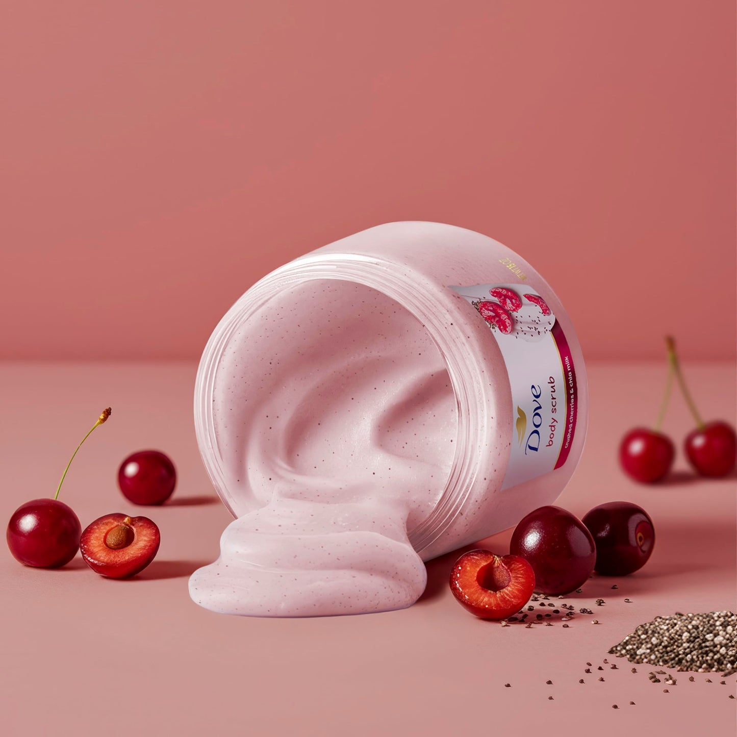 Dove Brown Sugar and Coconut Butter Body Scrub Exfoliates and Deeply Nourishes for Smooth, Radiant Skin 15 oz