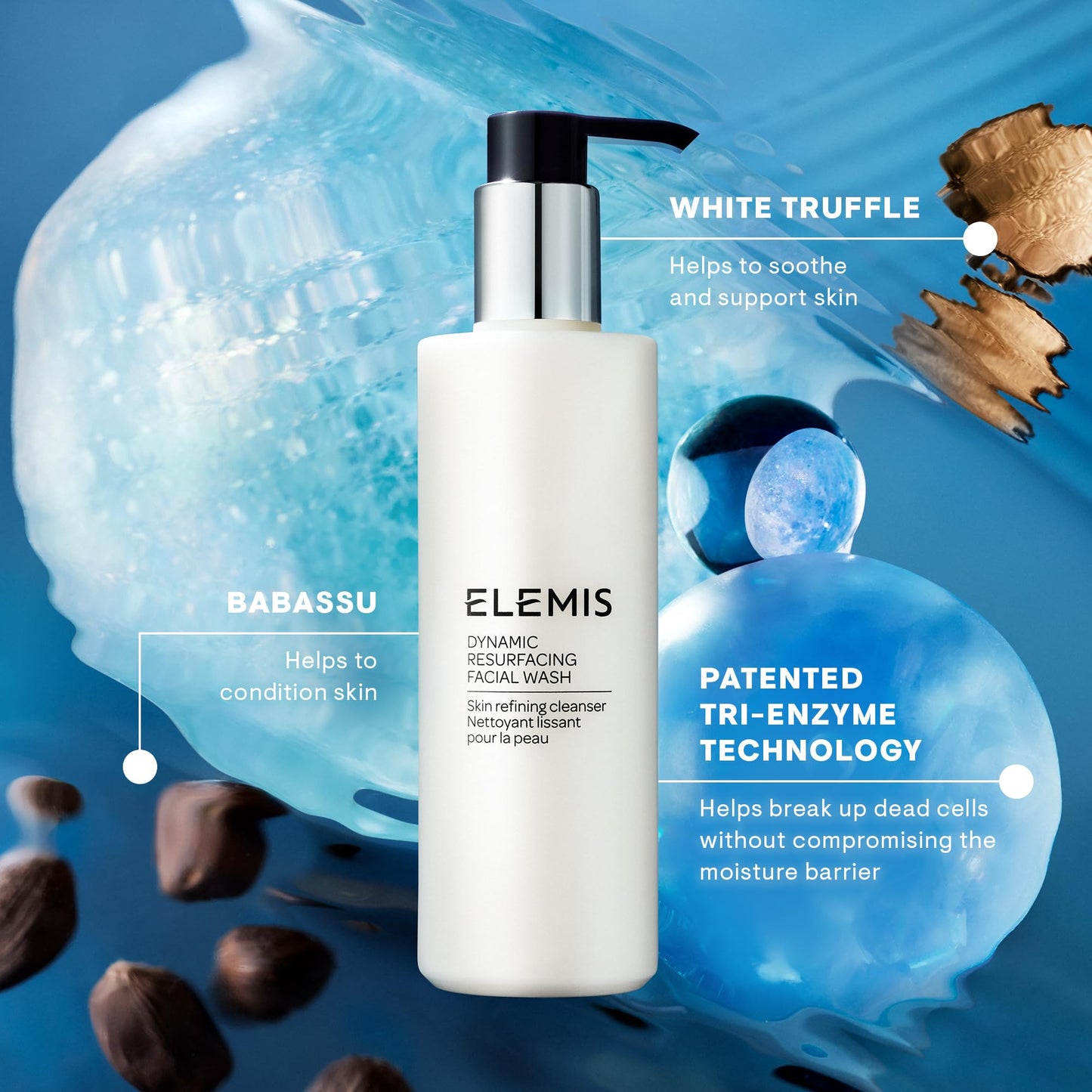 ELEMIS Dynamic Resurfacing Facial Wash, Anti-Aging Exfoliating Face Wash and Enzyme Gel Cleanser for All Skin Types