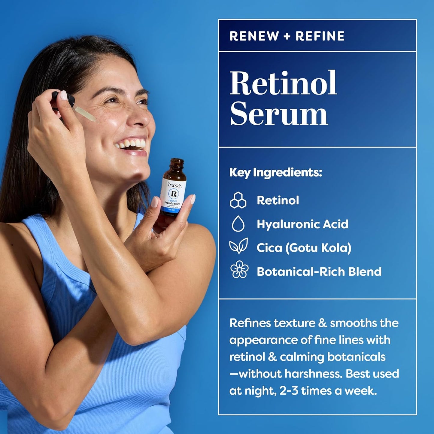 TruSkin Face Serum Duo – Vitamin C & Retinol Serum for Face – Anti-Aging Skin Care Gift Set for Women – Helps Improve Appearance of Fine Lines & Wrinkles for Smoother Looking Skin, 1 Fl Oz, 2 Bottles