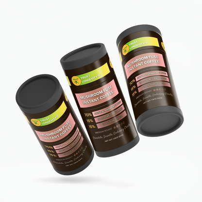 TrustFinds® Mushroom Fuse Instant Coffee (Medium Roast)
