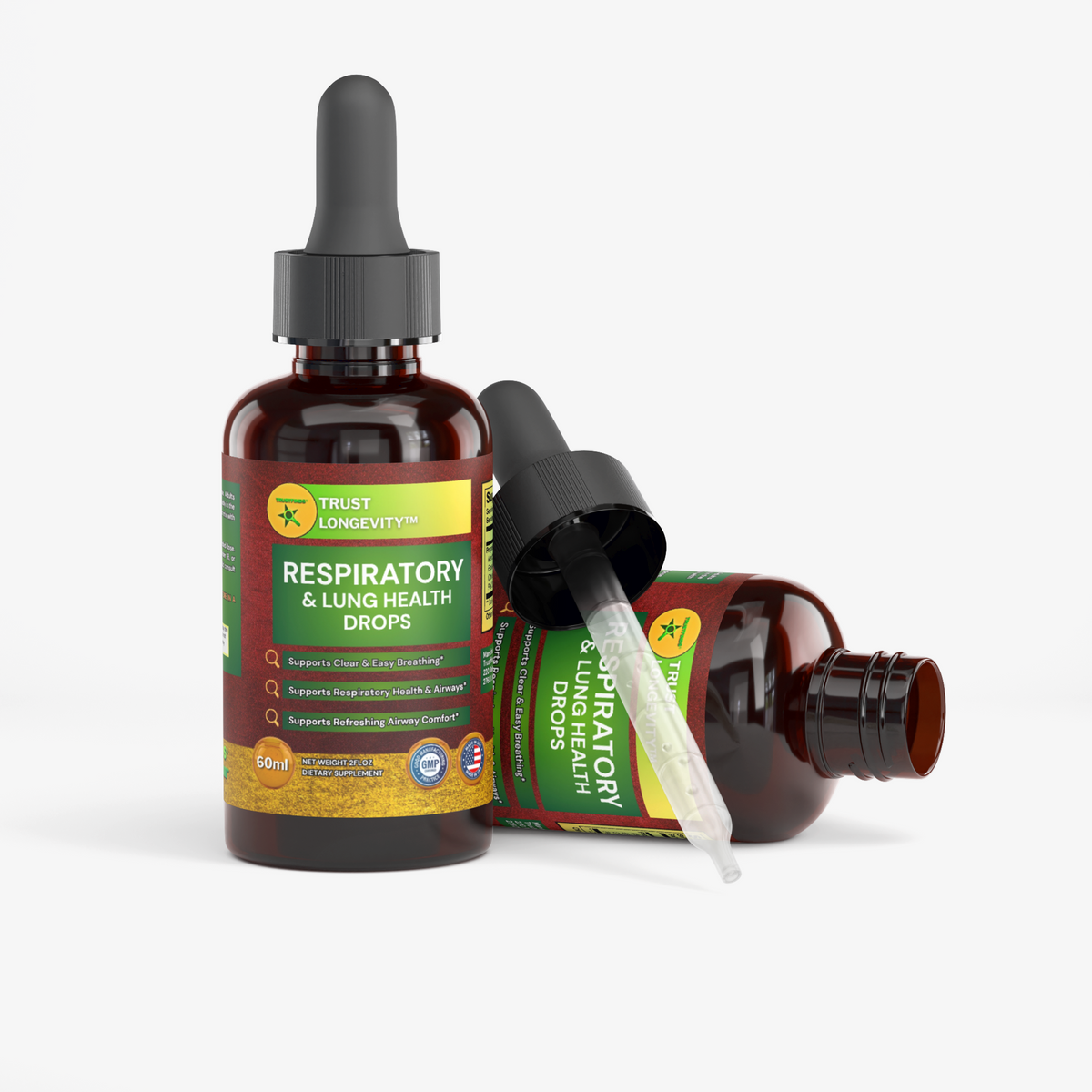 TrustFinds Respiratory & Lung Health Drops (Peppermint Flavor)