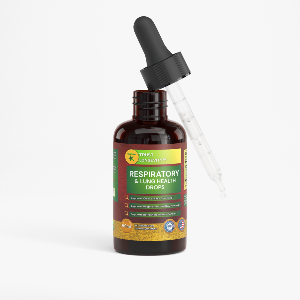 TrustFinds Respiratory & Lung Health Drops (Peppermint Flavor)