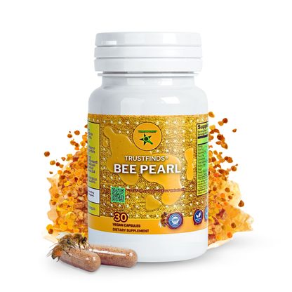 Trustfinds Bee Pearls - Natural Immunity & Vitality Support, Bee Bread Extract + Vitamin C, Non-GMO Bee Pollen Capsules