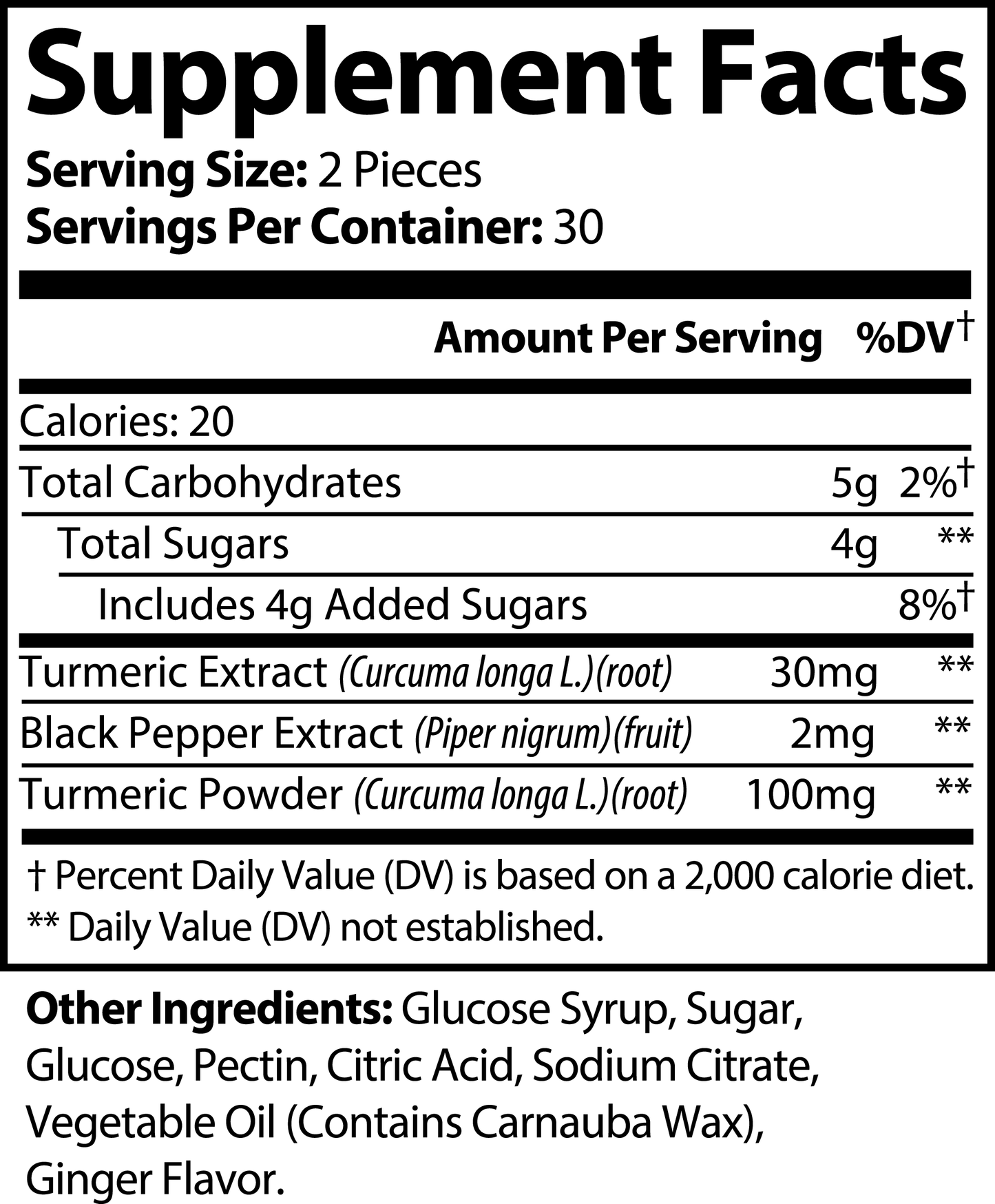 Trustfinds Turmeric Gummy Bears with Ginger and Black Pepper Extract - 60 Count