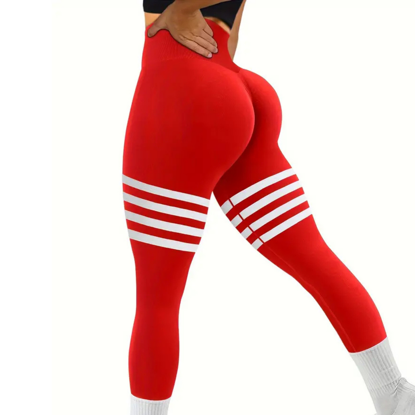 Women's High Waist Workout Seamless Scrunch Booty Leggings, Breathable Fitness Tights with Tummy Control