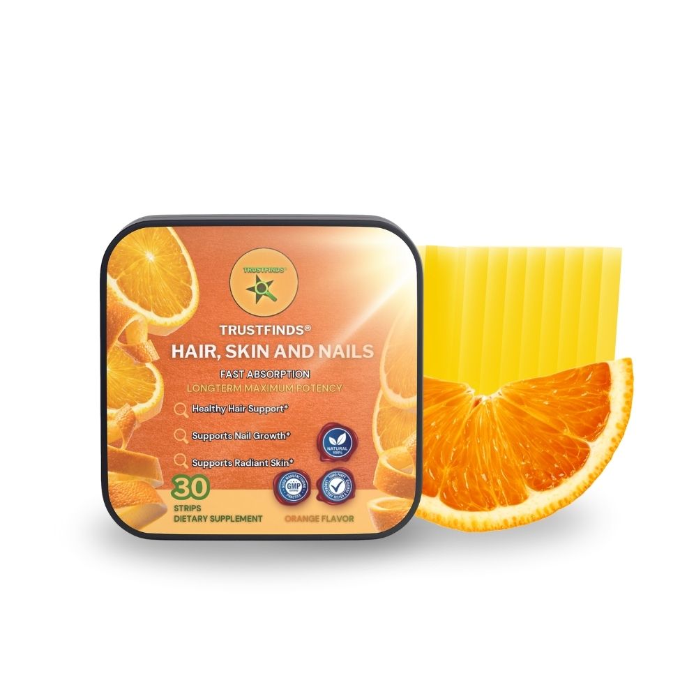 Hair Skin and Nails Strips- Supports Healthy Hair - Vegan biotin Vitamins for Women & Men Supports Faster Hair Growth, Stronger Nails, Healthy Skin, Extra Strength