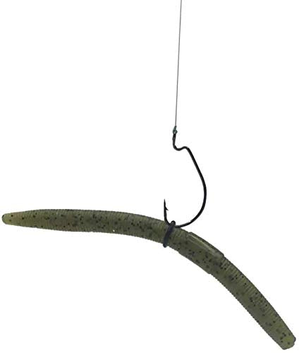 Senko Bait Soft Plastic Lures 5" Senkos 24 Pcs/100pcs for Wacky Rig Freshwater Fishing Green Pumpkin senko with Black Flake Pink Watermelon Double Color