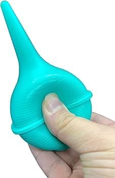 Comfort Axis Baby Nasal Aspirator and Ear Wax Bulb Syringe, Green, 3 Oz, Pack of 2