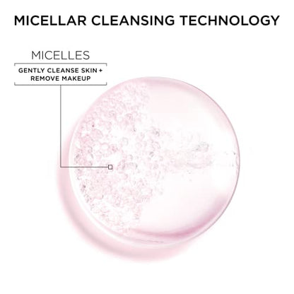 Garnier Micellar Cleansing Water, All-in-1 Makeup Remover and Facial Cleanser, For All Skin Types, 3.4 Fl Oz (100mL), 1 Count (Packaging May Vary)