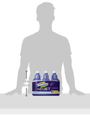 Swiffer WetJet Multi-Purpose Floor Cleaner Solution with Febreze Refill, Hardwood Floor Cleaner, Lavender Scent, 1.25 Liter -42.2 Fl Oz (Pack of 2)