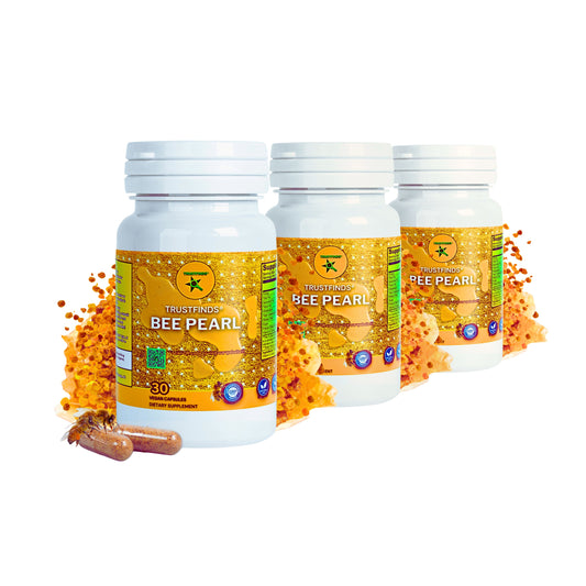(3 Pack) Trustfinds® Bee Pearls - Natural Immunity & Vitality Support, Bee Bread Extract + Vitamin C, Non-GMO Bee Pollen Capsules (Copy)