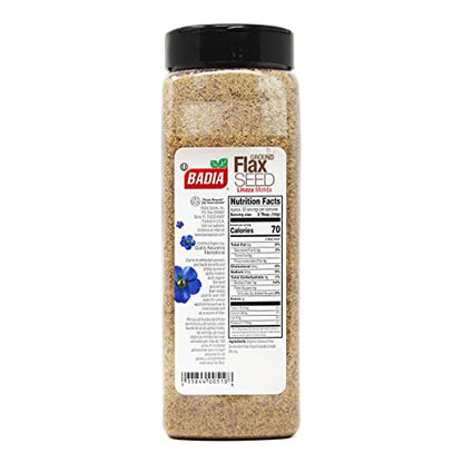 Badia Organic Ground Flax Seed, 16 oz - Superfood High in Fiber & Omega-3, Certified Organic, Non-GMO, Baking, Smoothies & Cooking