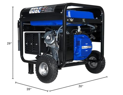 DuroMax XP13000EH 13,000-Watt Dual Fuel Portable Generator - Gas & Propane, Electric Start, Whole Home Backup Power, Transfer Switch Ready, RV & Emergency Ready