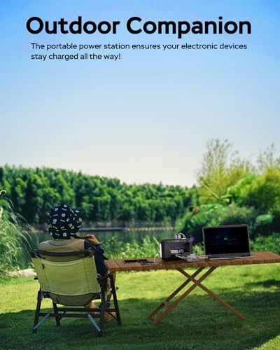 MARBERO 237Wh Solar Generator with Solar Panel Included Portable Power Station 300W Pure Sine Wave with Foldable Solar Panel 60W Set for Camping Outdoor Hiking Fishing Emergency