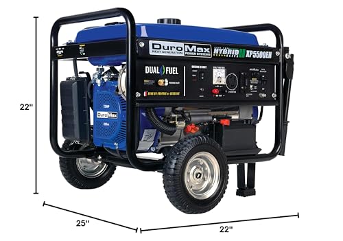 DuroMax XP13000EH 13,000-Watt Dual Fuel Portable Generator - Gas & Propane, Electric Start, Whole Home Backup Power, Transfer Switch Ready, RV & Emergency Ready