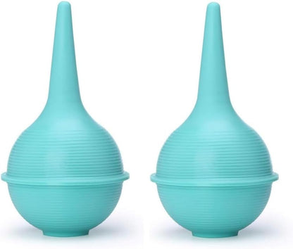 Comfort Axis Baby Nasal Aspirator and Ear Wax Bulb Syringe, Green, 3 Oz, Pack of 2