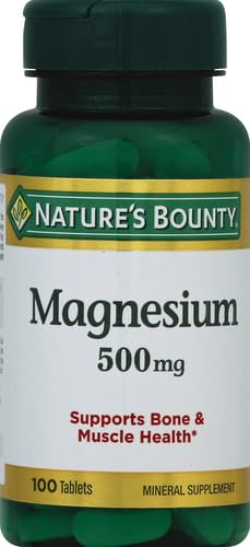 Nature's Bounty Magnesium, Bone and Muscle Health, Whole Body Support, Tablets, 500 Mg, 200 Ct