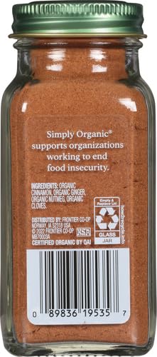 Simply Organic Pumpkin Spice, Certified Organic, Kosher | 1.94 Ounce (Pack of 1)