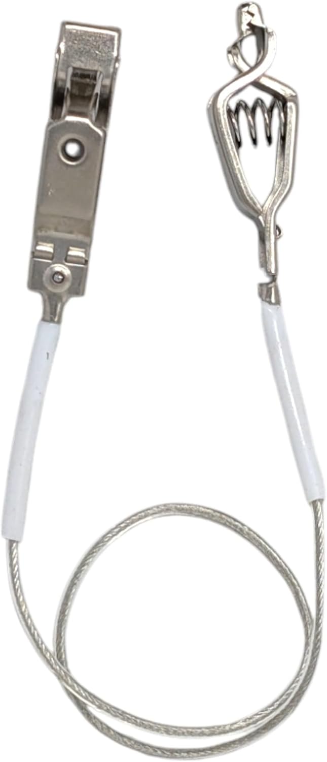 Fencing Foil/Saber Mask Cord, Elite Series, Head Wire Clamp Clip, Clear Wire, Competition Approved (2 Pack)
