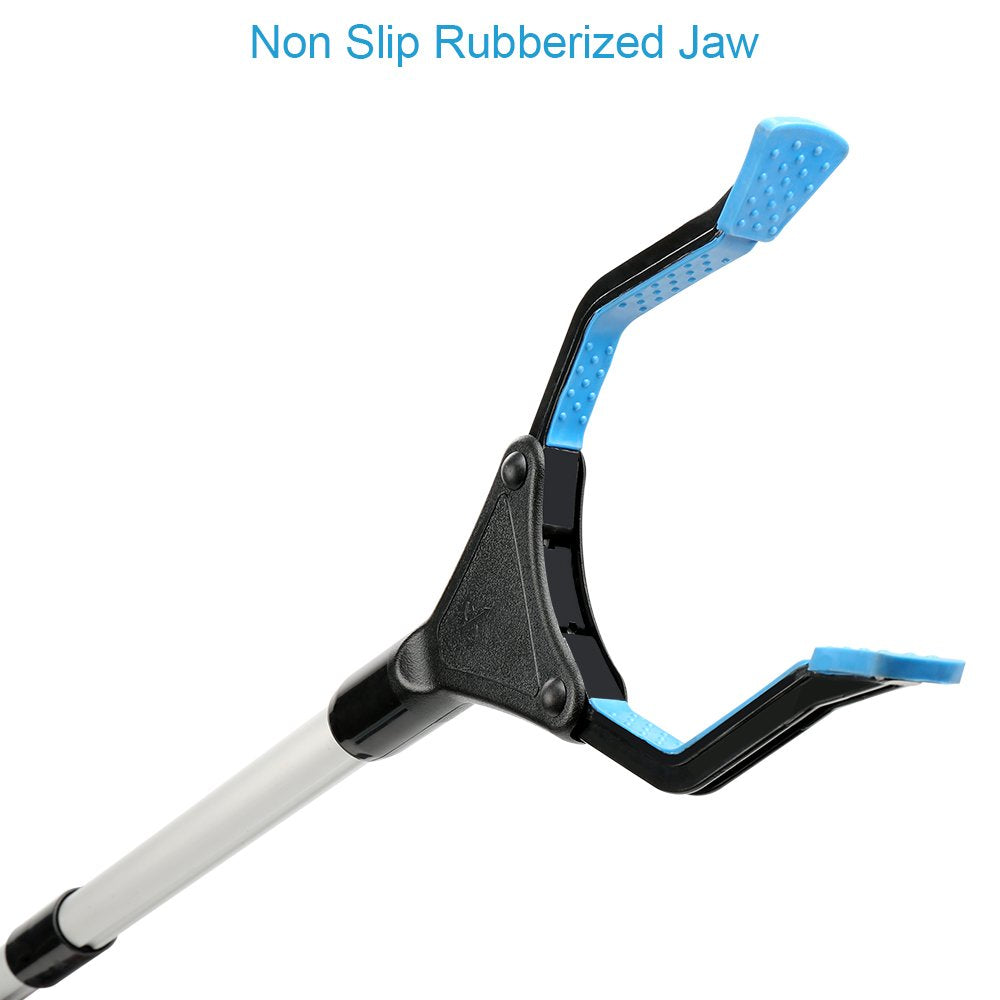 Grabber Reacher Tool, 32" Grabbers for Elderly, Lightweight Extra Long Handy Trash Claw Grabber, Mobility Aid Reaching Assist Tool for Trash Pick Up, Nabber, Litter Picker, Arm Extension (Blue)