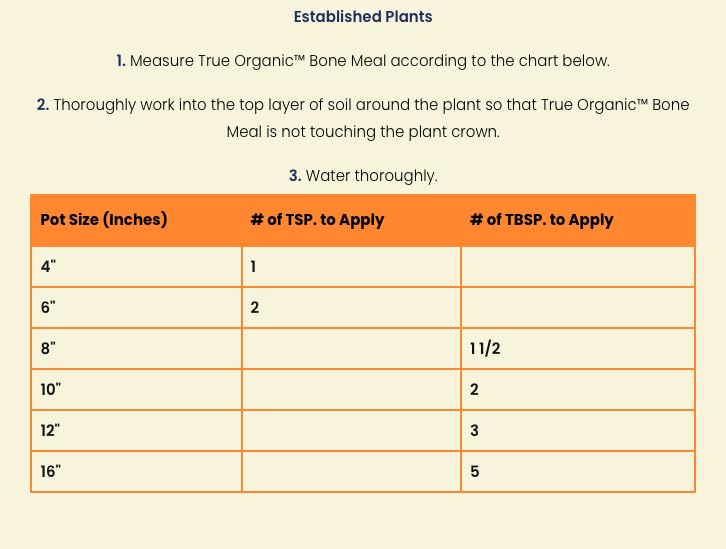 True Organic Blood Meal – High-Nitrogen Organic Fertilizer for Rapid Vegetative Growth – 3lb Bag Covers 104 Sq. Ft.