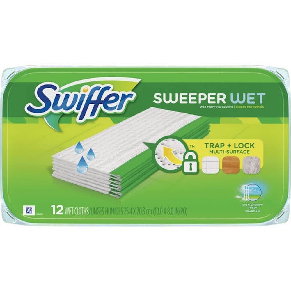 Swiffer Sweeper Wet Mopping Cloth Multi Surface Refills, Mops for Floor Cleaning, Febreze Lavender Scent, 36 Count