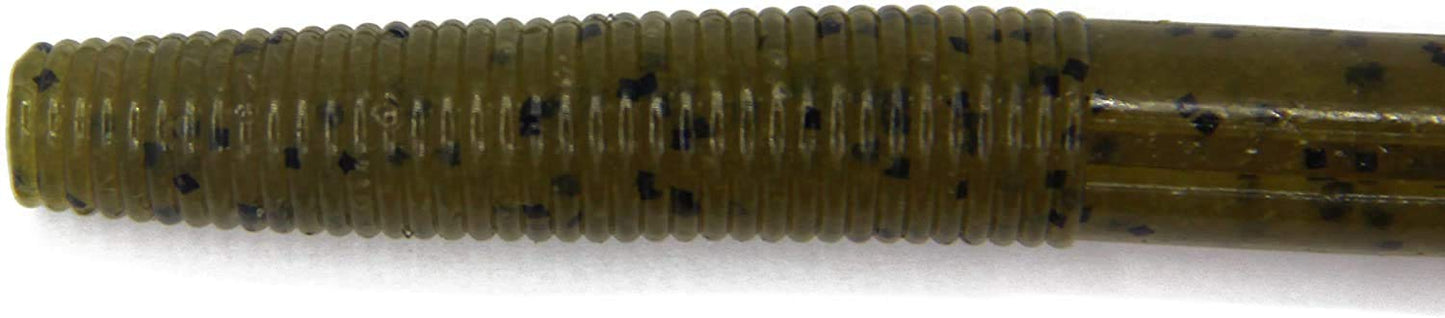 Senko Bait Soft Plastic Lures 5" Senkos 24 Pcs/100pcs for Wacky Rig Freshwater Fishing Green Pumpkin senko with Black Flake Pink Watermelon Double Color