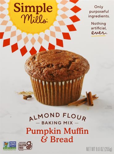 Simple Mills Almond Flour Pumpkin Muffin and Bread Mix, 1pk, 9 oz