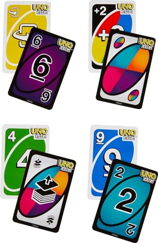 Mattel Games UNO Flip! Card Game for Kids, Adults & Family Night with Double-Sided Cards in Collectible Storage Tin (Amazon Exclusive)