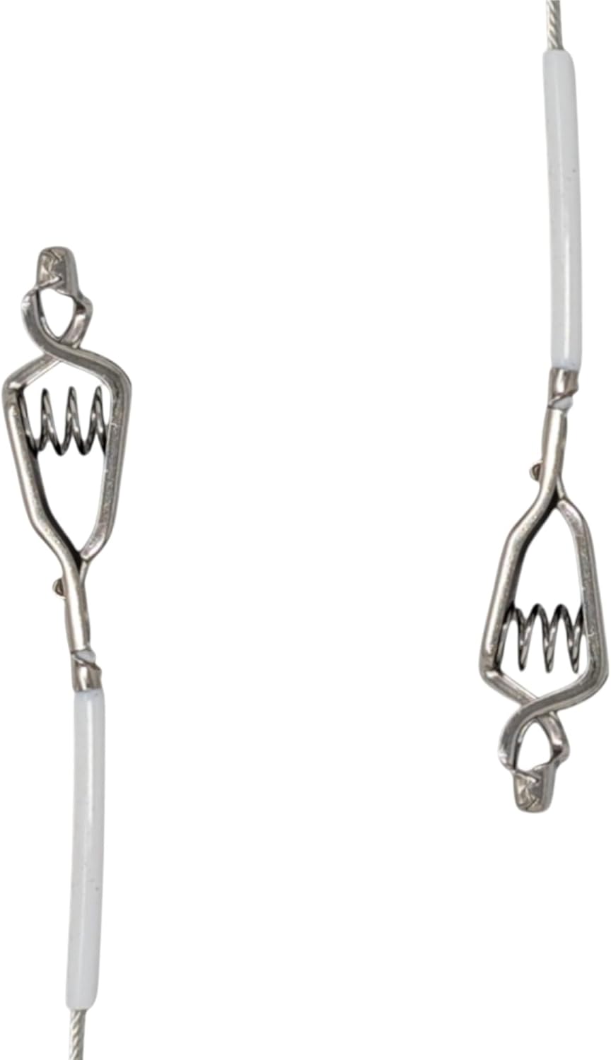 Fencing Foil/Saber Mask Cord, Elite Series, Head Wire Clamp Clip, Clear Wire, Competition Approved (2 Pack)