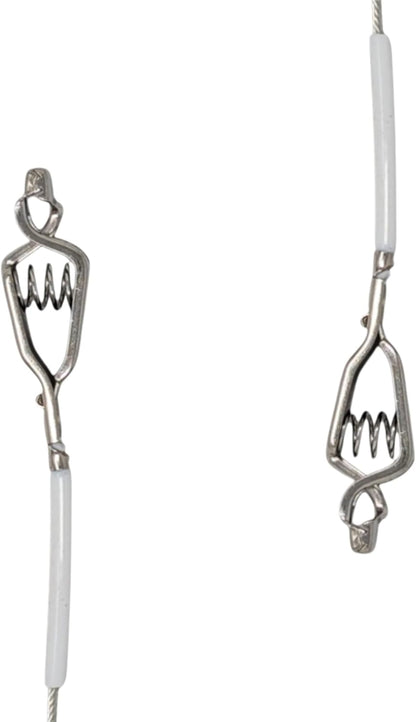 Fencing Foil/Saber Mask Cord, Elite Series, Head Wire Clamp Clip, Clear Wire, Competition Approved (2 Pack)