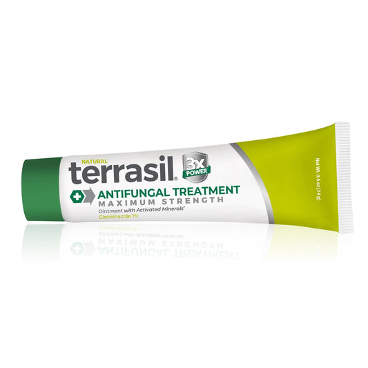 terrasil Clotrimazole Antifungal Cream, Relief for Fungal Yeast Infections, Jock Itch, Athletes Foot, Ringworm for Men & Women, Clinically Proven Treatment of Skin Fungus. Packaging May Vary (0.5oz)
